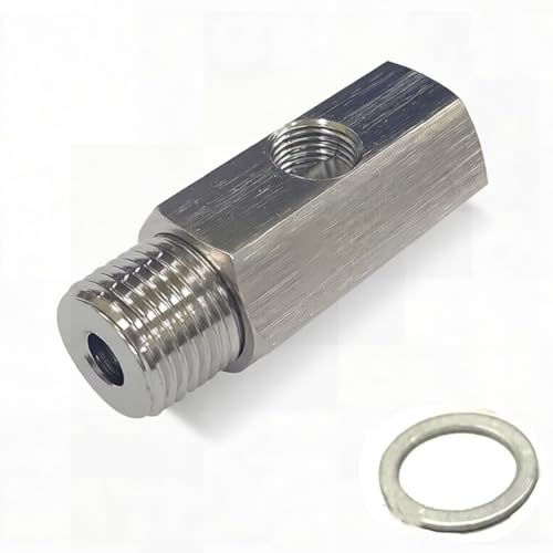 M16 1.5 to 1/8 NPT Tee Oil Pressure Sensor Adapter for Turbo Supply Feed line Oil Pressure Gauge Pressure Switch Stainless Steel