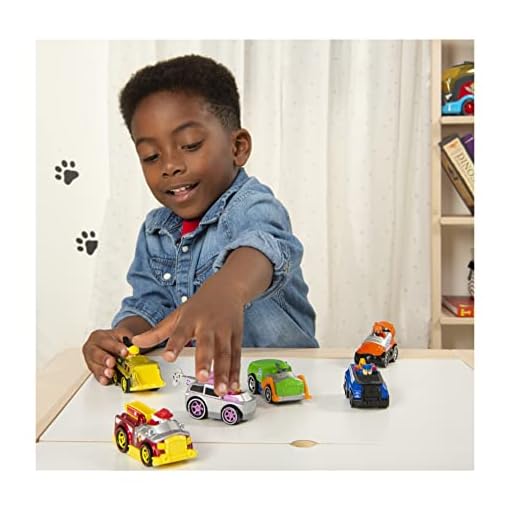 Paw Patrol Kids Metal Die-Cast Vehicles, Pack Of 6, Multicolour - Image 4