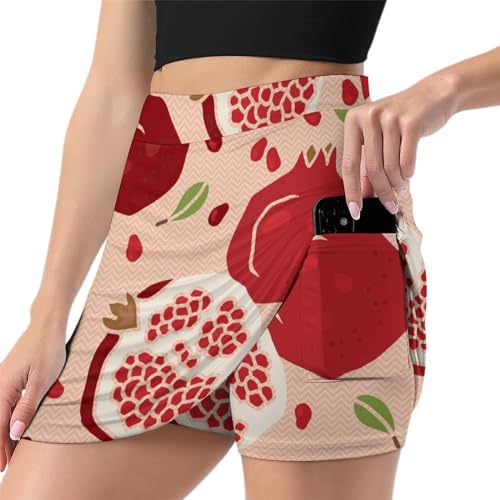 Jupe de tennis femme Jupe short de golf athlétique avec poche Grenade