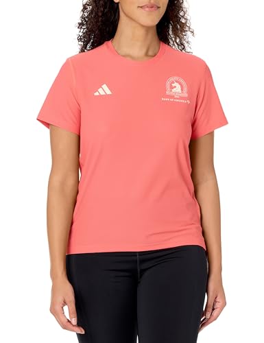T-Shirt Femme Adidas Own The Run anti irritation Boston Marathon 2024 maillot anti transpiration