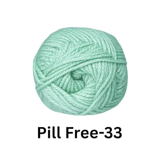 Image of VCR Greyish Blue Yarn, Pill-Free Soft Knitting Yarn, 100 Grams Hank, 263 Meters Length, Low-Pill Acrylic Yarn, Soft Crosia Threads, Pack of 1, Suitable for Beanies, Caps and Gloves