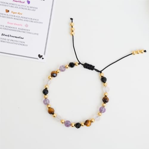 Anxiety Relief Bracelet for Women Gifts for Her Natural Gemstone Healing Crystal Beaded Bracelet Depression Stress Relief Spiritual Jewelry Balance Stability2
