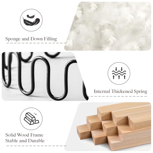 Image of Modular Sectional Sofa Cloud Couch, Oversized 8 Seater Sofa with Ottomans, Extra Large U Shaped Deep Seat Sectional Couches for Living Room, Khaki Sofa Covers Washable&Removable