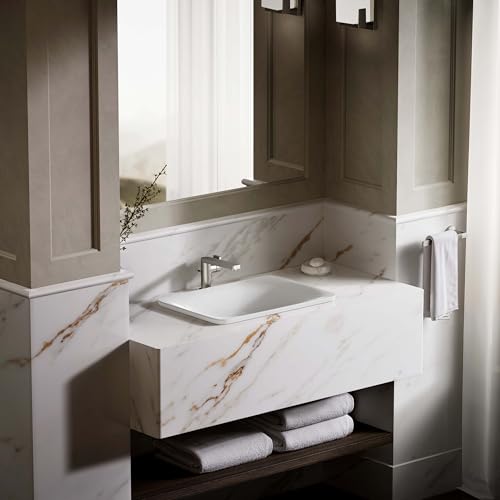 KOHLER K-7799-0 Carillon Wading Pool Rectangular Above-Counter Bathroom Sink, White by Kohler - Image 4