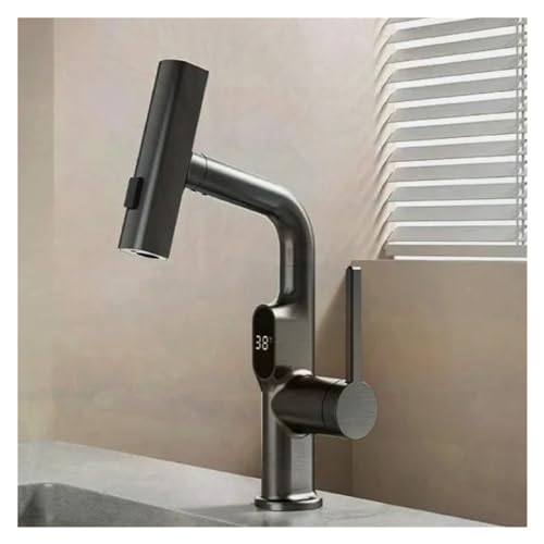 Mitigeur de lavabo cascade design avec affichage de température haut de gamme