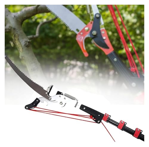 高枝切りノコギリ, 高枝ノコギリ, 伸縮式樹木剪定棒 枝や葉の剪定とトリミングに(20ft/6m)