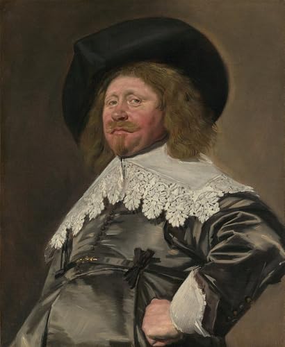 Tableau Frans Hals pour salon chic Portrait d'un homme Toile Décoration Murale 60x90cm