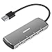 Produktbild USB Hub, USB 3.0 Hub 4 Port Ultra Slim Leicht USB Daten Hub Adapter für MacBook Pro, Surface Pro, Xbox One, MateBook, Dell XPS 15, Flash-Laufwerk, Mobile HDD und mehr