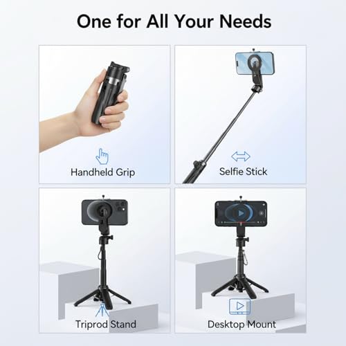Trípode para selfie MagSafe Antoflash extensible en color negro para iPhone y Android 7