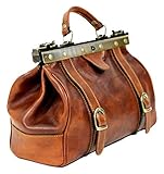  BZNA Firenze Bag Matteo cognac Aktentasche Reisetasche Business Doktor Arzttasche Bag vegetable tanned Italy Designer Herren Handtasche Ledertasche Schultertasche Tasche Leder Neu