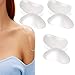 Épaulettes en Silicone, 6 Pièces Épaule Push-up Coussinets Adhésifs Rehausseur D'épaule pour Femme Homme Costume Blazer Vêtements Blouses T-Shirt, Réutilisables et Respirantes