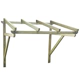 Resistente a la putrefacción vidaXL Soporte para Toldo de Puerta de Jardin Madera Pino FSC Techado Sombra