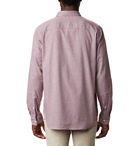 Columbia Men's Vapor Ridge Iii Long Sleeve Shirt, Red Jasper Houndstooth Grid, Small #TOP1