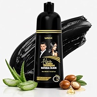 UNIK Care Black Hair Dye Shampoo 400ml– Instant Grey Coverage