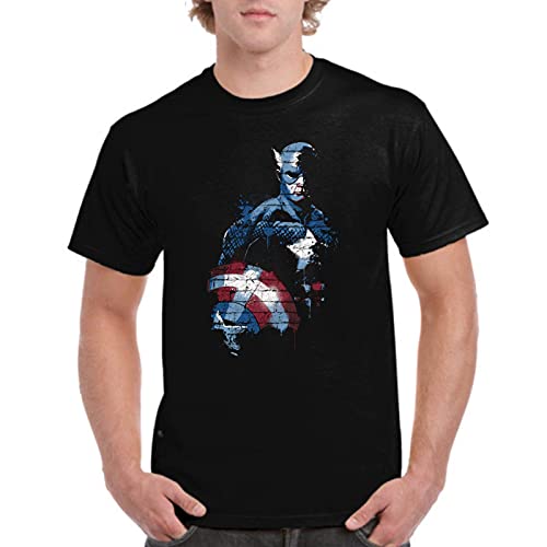 the Fan Tee Camiseta de Hombre Capitan America Vengadores Ironman Hulk Thor 002 M
