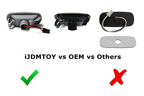 Ijdmtoy Smoked Lens Amber/Red Full Led Trunk Bed Marker Lights Set Compatible With 2003-09 Dodge Ram 2500Hd 3500Hd Truck Double Wheel Side Fenders, Powered By Total 48 Led #TOP2