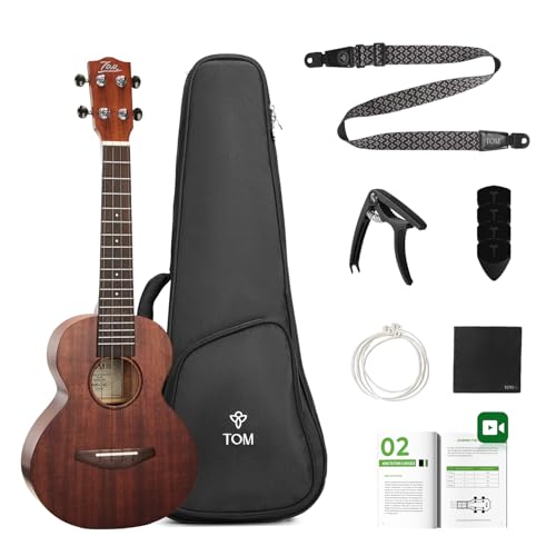 Image of TOM 23 Inch Solid Mahogany Concert Ukulele Beginner Kit