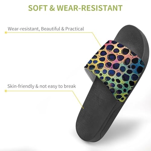 Art Rainbow Trout Skin PVC Slippers Sandals for Women Men Open Toe Soft Cushioned Non-Slip Sandal for Indoor Outdoor3