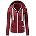 Produktbild Kanpola Damen Kapuzenpullover Slim Fit Sweatjacke Herbst Winter,Sportliche Zip Hoodie Frauen üBergangsjacke Kapuzenjacke Outwear Basic Sweatshirt