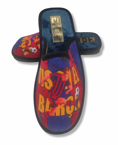Zapatillas Para Estar por Casa de Futbol - Fabricado en España - (43, Barcelona, numeric_43)