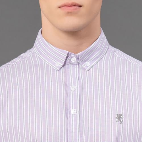 Image of Red Tape Striped Regular Fit Shirt For Men | Comfortable & Stylish