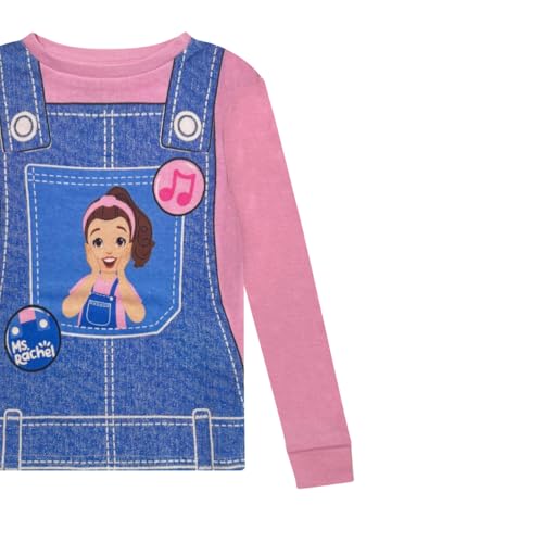 Ms. Rachel 2 Piece Pajama Set - Toddler Girls Cotton PJ Set, Long Sleeve Shirt & Pants, Kids Sleepwear Set - Official License3
