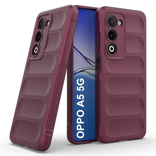 Image of Zapcase Back Case Cover for Oppo A5 5G | Compatible for Oppo A5 5G Back Cover | Liquid Silicon Magic Case with Camera Protection | Plum