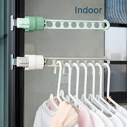 Hotmax 8-Hole Clothes Drying Rack Portable Indoor Outdoor Hanging Balcony Window Closet Frame Storage Rack Space Saver #TOP5