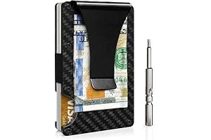 Crosfen Carbon Fiber Credit Card Holder Wallet with Money Clip | Holds...