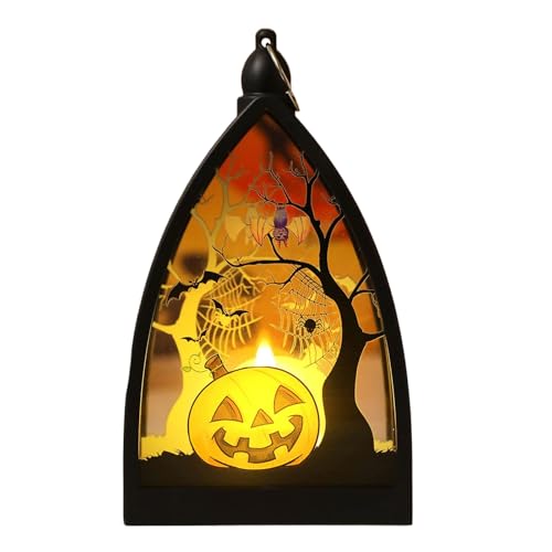 Farol de calabaza de Halloween, centros de mesa, decoraciones de Halloween, linterna LED vintage, lámpara de esqueleto de calabaza para decoración del hogar, escritorio interior y exterior, chimenea