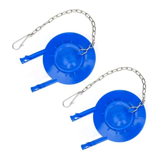 Universal Toilet Flapper Replacement Kit, 2 Inch Toilet Tank Flapper with Stainless Chains, Designed for American Standard Kohler Toto Gerber Toilet Heavy duty Rubber Stopper Water Saving (Blue 2 PCS)