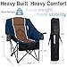 Oversized Camping Chair for Adults - Heavy Duty 400 lbs Padded Folding Chair with Wine Glass Holder, 2 Cup Holders & Side Pockets, Portable Carry Bag for RV, Tailgating, Lawn