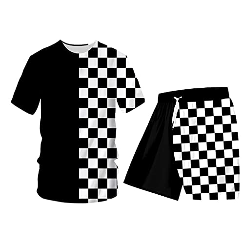 Sweat à capuche 3D noir et blanc pour homme avec fermeture éclair taille XXXXL