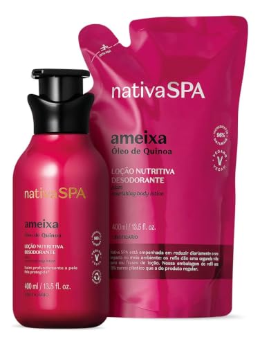 Combo Nativa SPA: Loção Hidratante Desodorante Corporal Ameixa 400ml + Refil Loção Desodorante Hidratante 400ml