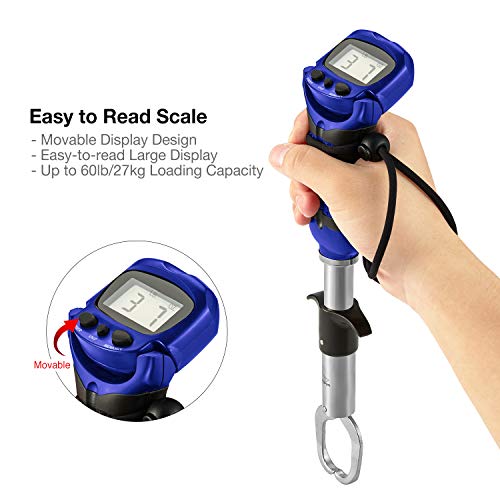 Image of Piscifun Fish Gripper with Digital Scale, 60LB Stainless Steel