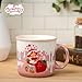 Silver Buffalo Strawberry Shortcake Drip Effect Ceramic Camper Mug with High Gloss Treatment, 20 Ounces