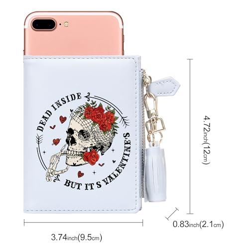 Customized Women's Wallet with Skull Pattern,Birthday Gift,Holiday Gift for Women,Graduation Gift for Classmates and Friends 1120i2