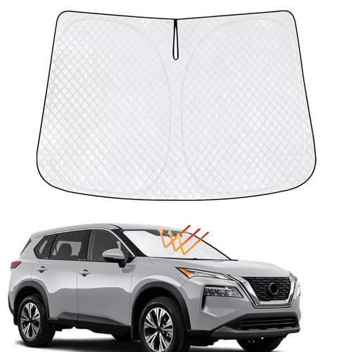 KMF Windshield Sun Shade for Nissan Rogue 3rd Gen 2021-2024 2025 with 310T Foldable Car Sun...