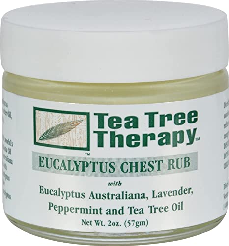 Tea Tree Therapy - Chest Rub, Eucalyptus 2 Oz ( 2-Pack) #TOP3