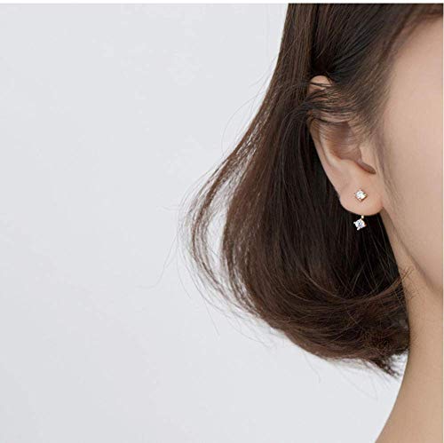 Pendientes de circonita de doble uso para mujer joyería de diseño real 2