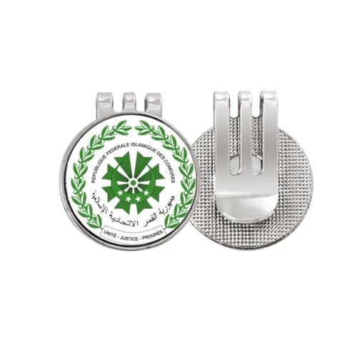 Marqueur de balle Moroni Comoros en émail avec clip magnétique élégant pour golf