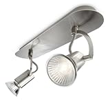 Philips myLiving 561821716 foco Foco de superficie Cromo GU10 Halógeno 35 W D - Punto de luz (Foco de superficie, GU10, 2 bombilla(s), Halógeno, 35 W, 2800 K)