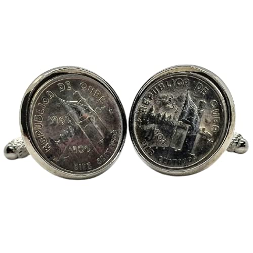 Genumis Gemelos para camisa: Genumis Cuba - Moneda de plata 10 centavos 1952 Cuba - Color Plateado - 18 mm