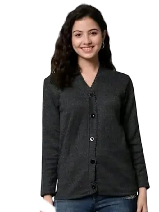 Mohan Traders' Winter Soft Knit Solid Full Sleeves Button Down Woolen Pullover for Women_MHN_Solid_133-image-24