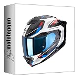EXO-1500 AIR Sleek Scorpion Casco Integral para Moto exo-1500 Air Sleek Blanco Rojo Azul Tamano l mototopgun 115-546-323-05