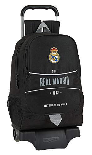 Safta Mochila Escolar con Carro de Real Madrid  330x150x430mm  Multicolor