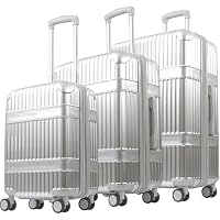 3-Piece Martha Stewart Hardside Spinner Luggage Set (22", 26" & 30", Silver)