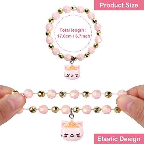 Lorfancy 12 Pcs Kids Beaded Bracelets For Girls Toddler Unicorn Mermaid Charm Bracelet Jewelry Set Little Girls Cute Dress Up Pretend Play Jewelry Gifts #TOP1