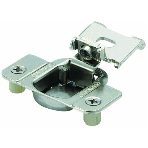 Amerock | Concealed Cabinet Hinge | 1/2 inch (13 mm) Overlay Hinge | Nickel | 2 Pack | Self-Closing Hinge | Cabinet Door Hinge