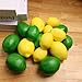 caiyjhao 12PCS Yellow Fake Lemon Fruit, Realistic Lemon Ornaments Realistic Kitchen Fruit Ornaments Home Kitchen Table Glass Jar, Thanksgiving, Christmas Home Decoration